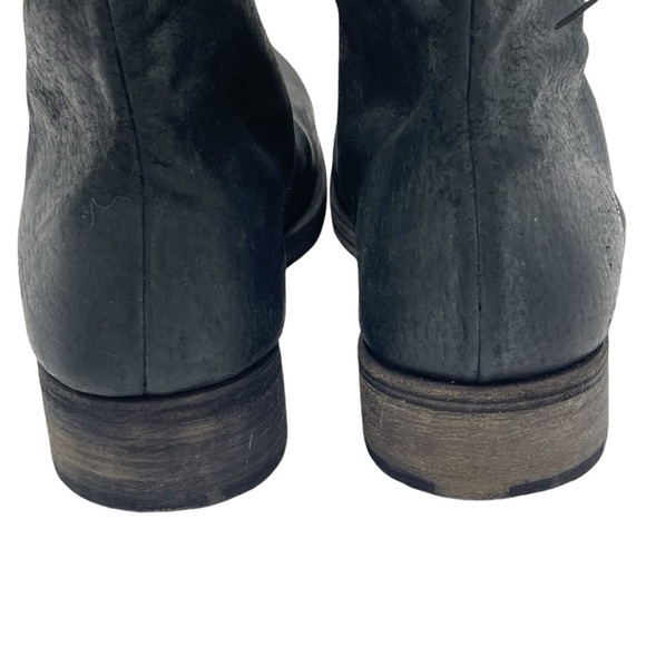 MA+ Maurizio Amadei Spiral Side Zip Boot S1G3Z Black Distressed Leather 8.5-9 39 - Picture 10 of 15